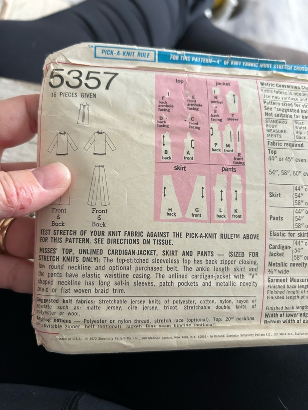 5/$25 simplicity 5357 Vintage Sewing Pattern Illustration - Pink & Floral Set - Picture 4 of 7